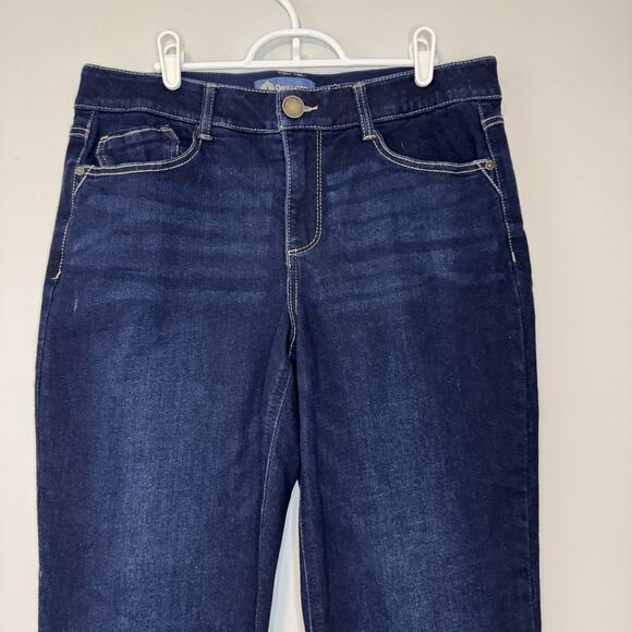 Democracy Absolution Bootcut Jeans Womens 14P (34x28) Dark Wash Elastic Waist - Picture 2 of 12